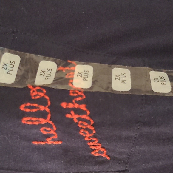 Motherhood Maternity Navy Tee with Red Embroidery - Picture 3 of 6